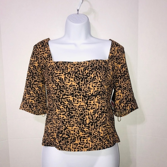 Free Press Square Neck Leopard Top - Picture 2 of 5